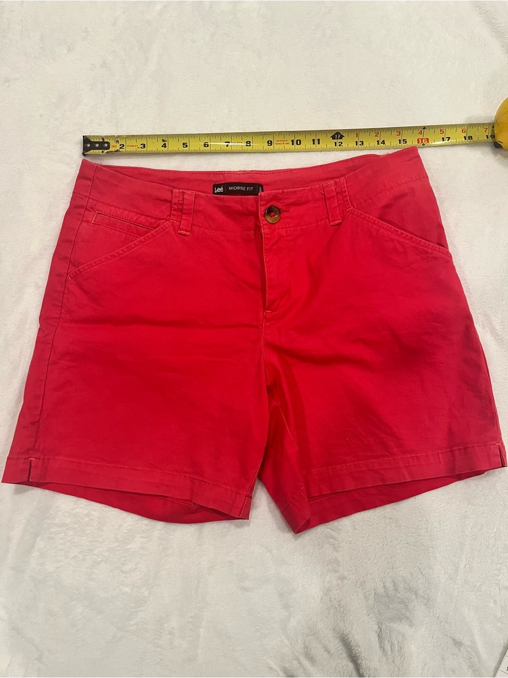 Lee Midrise Fit Pink Chino Shorts - Size 8